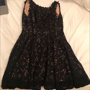 black lace dress
